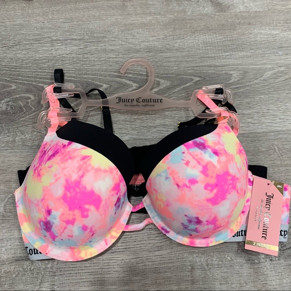 NWT Juicy Couture Tie Dye 2 Pack Bra Set - Picture 1 of 3